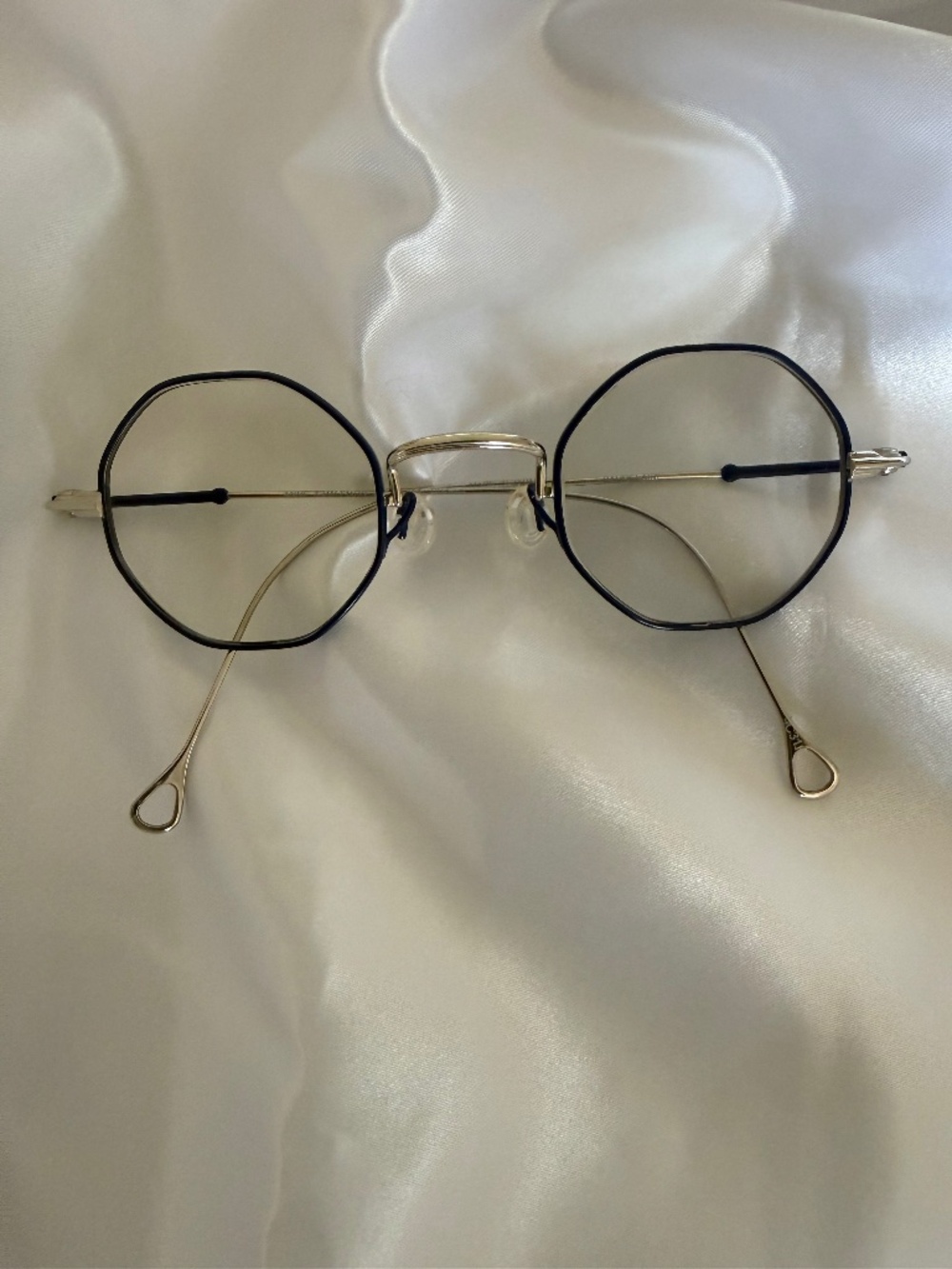 Anne et Valentin Baudelaire Eyeglasses Blue FRAMES ONLY Titanium Made In Japan